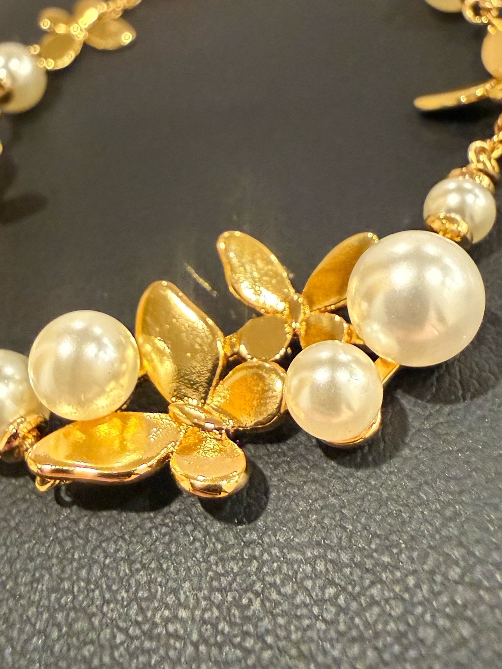 kate spade |♠️|Gold Plated Butterfly & Pearl Station Bracelet - Picture 3 of 3